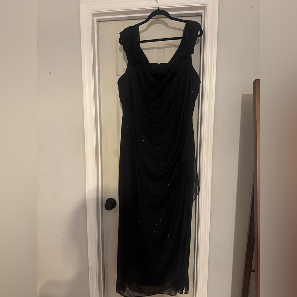 Alex Evenings Black Asymmetrical Dress
